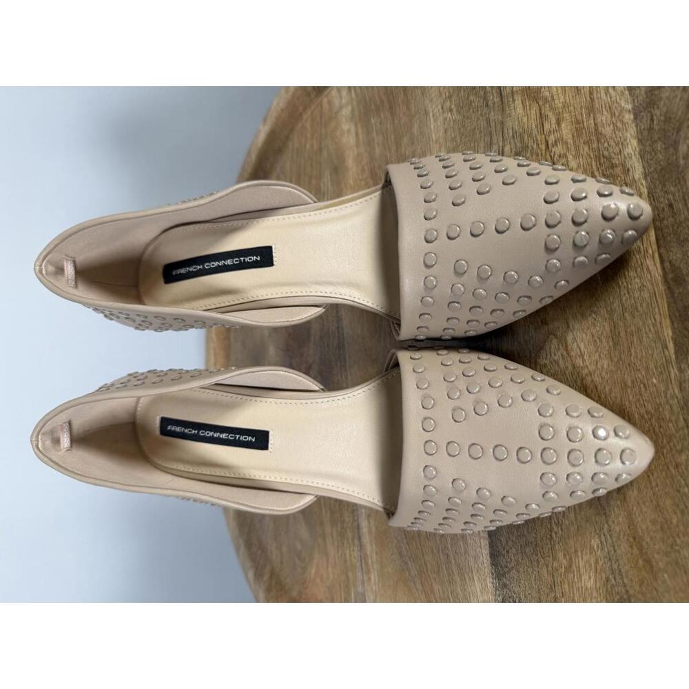 French Connection Cement Studded Pumps Pointed Toe Heels Size US 8.5 NWB - Picture 2 of 11